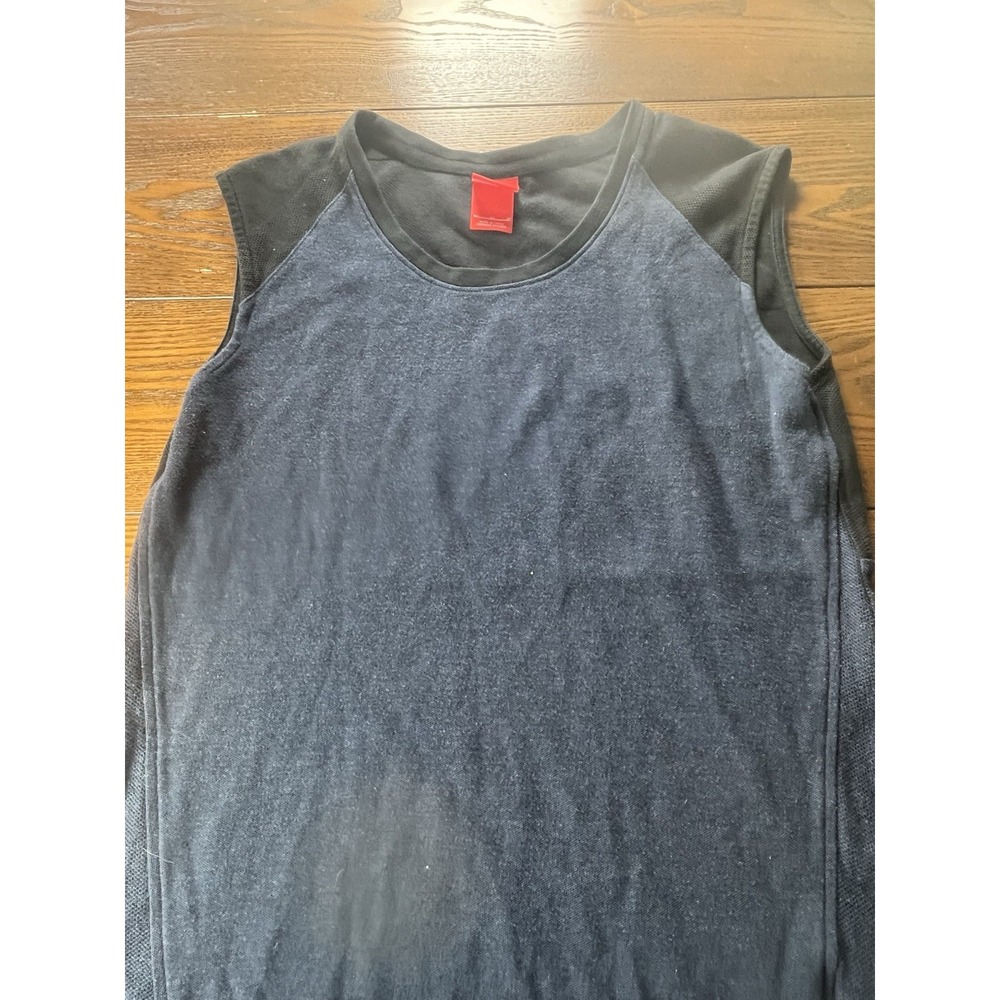 Vintage Nike Red Tag Mens Black Blue Plain Basketball Tank Top 715220-473